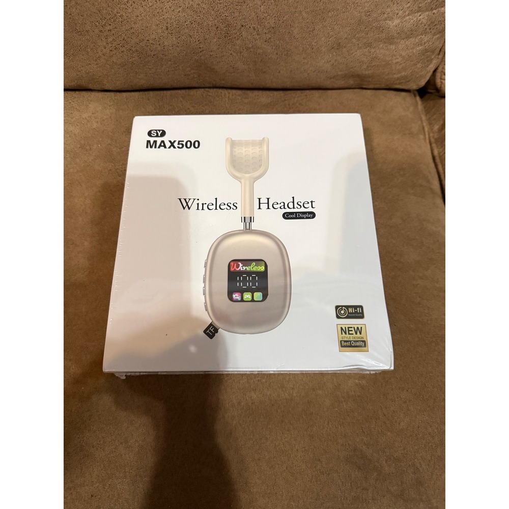 SY MAX500 Wireless Headset Bluetooth 5.4 Hi-Fi Over-Ear Headphones Cool Display